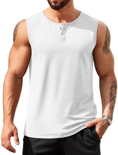 Men's Casual Tank Top Sleeveless Shirts Muscle Fit T Shirt