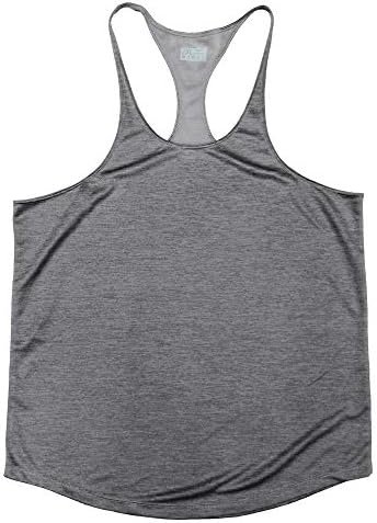 Men's Bodybuilding Tank Tops Y-Back Gym Fitness Workout Training Running T-Shirts Athletic Quick Dry Top