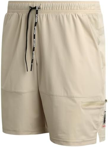 Men's Active Shorts - Athletic Performance Gym Shorts, Reflective Trim - 8" Inseam Running Shorts, Zip Pockets (S-XL)