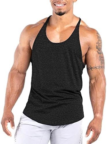 Men's Workout Tank Tops Athletic Quick Dry Y-Back Tops Bodybuilding Muscle Shirts for Gym(1 Or 3 Pack)