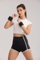 Workout Crop Tops for Women Yoga Short Sleeve Mild Support Slim Fit Cropped Athletic Shirts Gym Tee Built in Bra