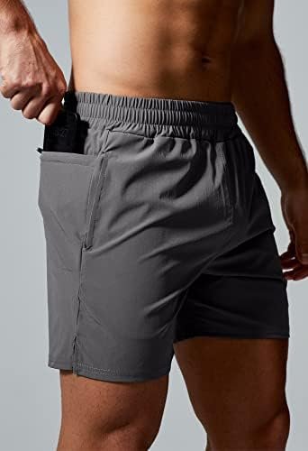 Men's 5 Pack Workout Running Quick Dry Gym Training Shorts