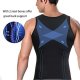 Men's Compression Shirt Undershirt Slimming Body Shaper Athletic Workout Shirts Tank Top Sport Vest with Zipper