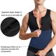 Men's Compression Shirt Undershirt Slimming Body Shaper Athletic Workout Shirts Tank Top Sport Vest with Zipper