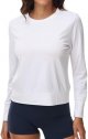 Women's Casual Basic Long Sleeve T-shirts Lightweight Sweatshirts Layering Pieces Workout Crop Tops