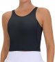 Women's Sports Bra Sleeveless Workout Tank Tops Running Yoga Cropped Tops with Removable Padded