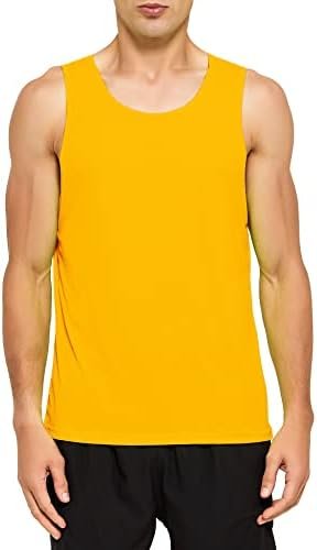 Men's Neon Running Tank Top Workout Gym Athletic Swim Marathon Tank Top