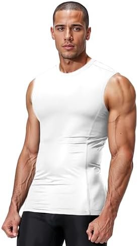 4, 3, 2 Pack Men's Compression Shirts Sleeveless Tank Top Athletic Sports Workout Running Base Layer Active