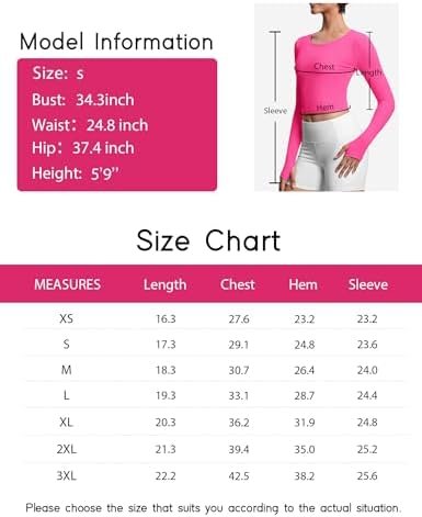 Women's Long Sleeve Crop Tops Ribbed Ice Silk Slim Workout Shirts with Thumb Hole