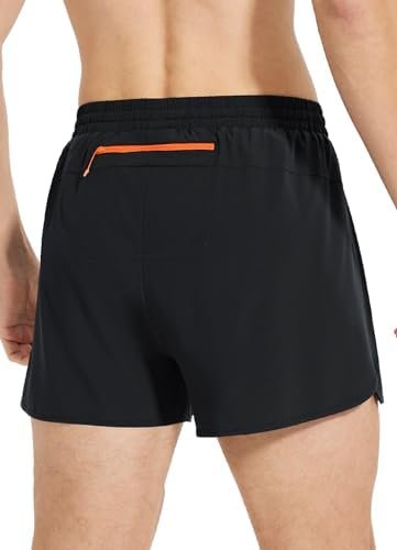 Men's Running Shorts 3 Inch Quick Dry Athletic Gym Workout Shorts with Zipper Pocket Lightweight Packable