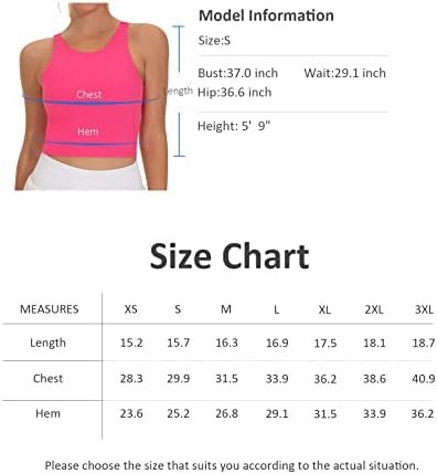 Women's Sports Bra Sleeveless Workout Tank Tops Running Yoga Cropped Tops with Removable Padded