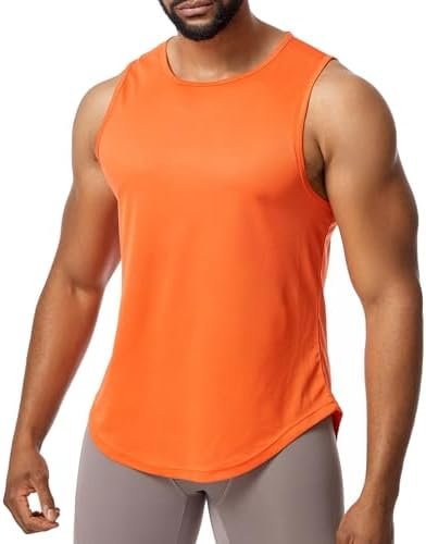 Men's Mesh Tank Tops Swim Workout Muscle Sleeveless Fitness Running Summer Dry Fit Training T-Shirt Athletic Clothes