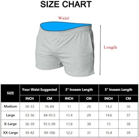 Men Running Shorts with Pockets Athletic Clothing Cotton with 3 or 5 Inch