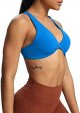 Women's Workout Sports Bras Fitness Backless Padded Low Impact Bra Yoga Crop Tank Top