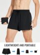 Men's Running Shorts 3 Inch Quick Dry Athletic Gym Workout Shorts with Zipper Pocket Lightweight Packable