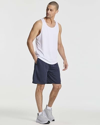 3 Pack: Men's 2 in 1 Dry-Fit 7" Running Workout Gym Shorts with Compression Liner (Available in Big & Tall)