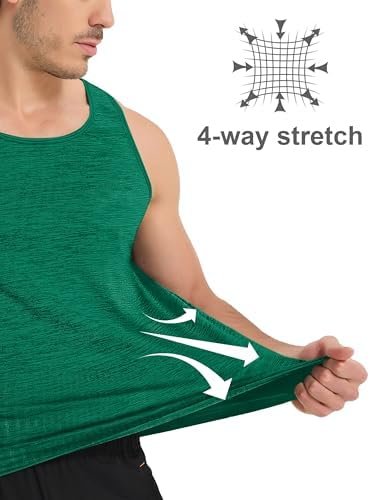 Men's Tank Tops Quick Dry Workout Sleeveless Gym Muscle Shirts Athletic Bodybuilding Tee Shirt