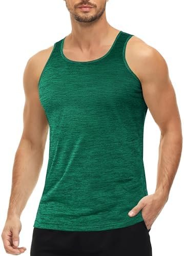 Men's Tank Tops Quick Dry Workout Sleeveless Gym Muscle Shirts Athletic Bodybuilding Tee Shirt