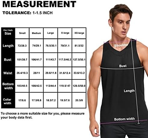 Men's Quick Dry Sports Tank Tops for Gym Athletic Fitness Running Workout Beach Sleeveless Shirts with Pocket